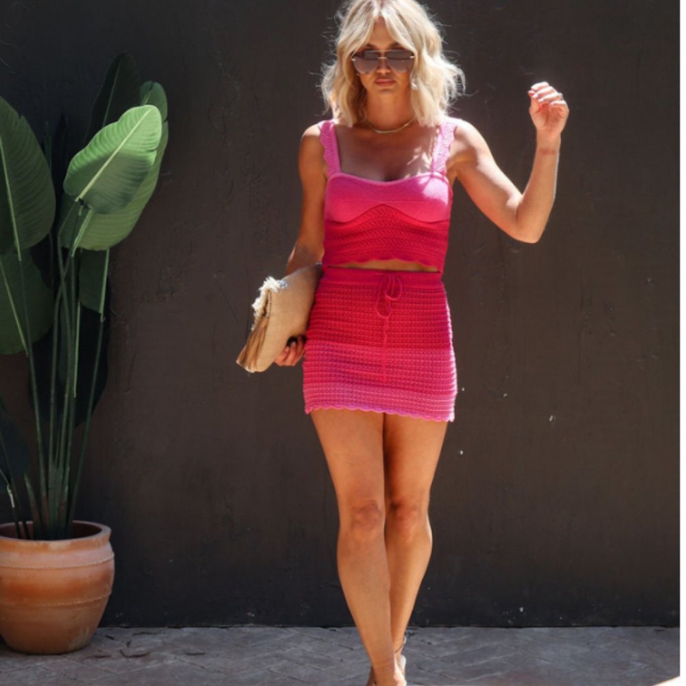NWT VICI Knit Crop Top and Mini Skirt